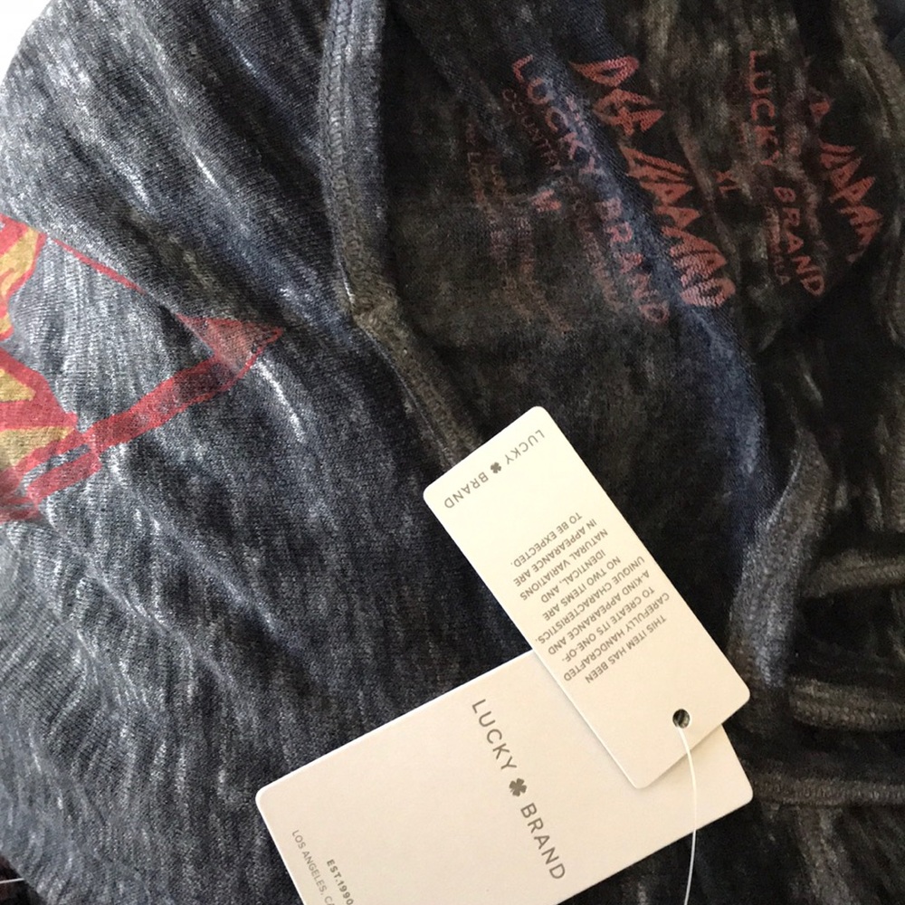 NWT Lucky Brand Def Leppard burnout distressed top - Picture 8 of 8